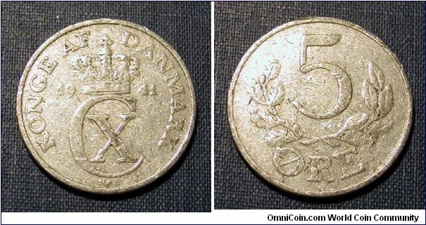 1941 Denmark 5 Ore