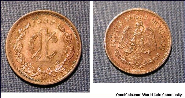 1939 Mexico 1 Cent