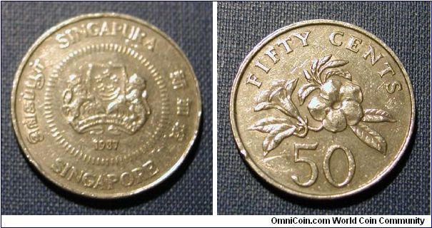 1937 Singapore 50 Cents