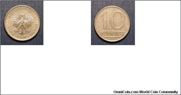 1987 Poland 10 Zlotys