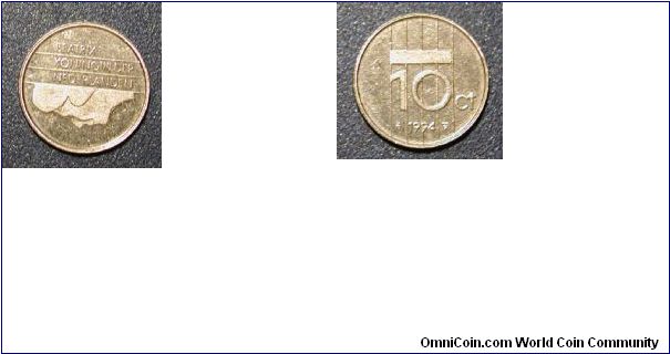 1994 Netherlands 10 Cents
