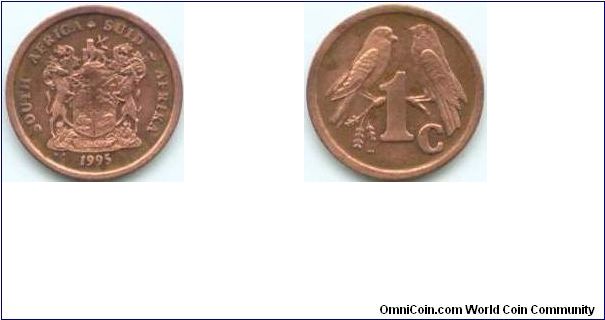 South Africa, 1 cent 1995.