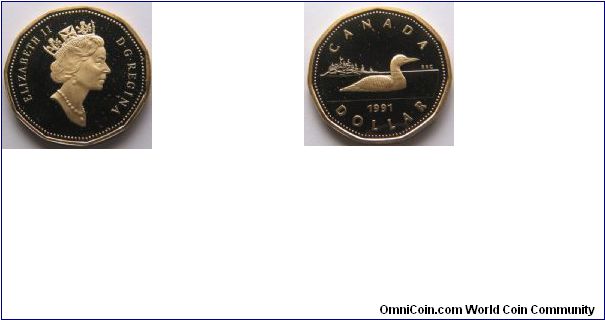 Canada, Proof 1 dollar, 1991