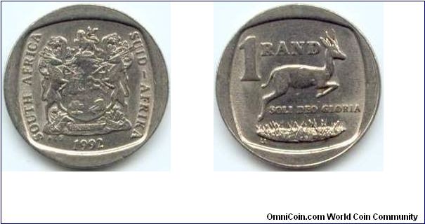 South Africa, 1 rand 1992.