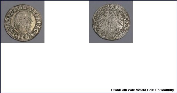 Prussia, 1 grosz 1545. 

Albrecht Hohenzollern