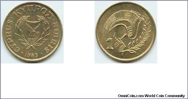Cyprus, 1 cent 1983.