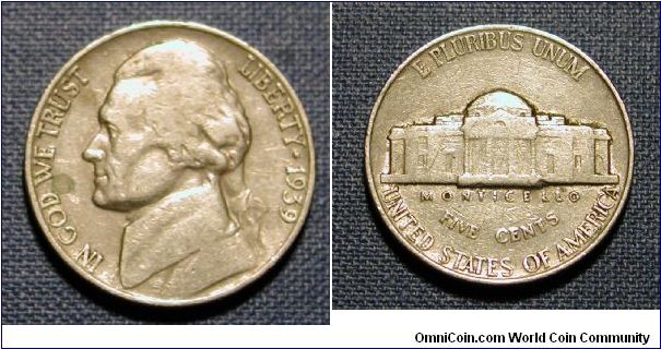 1939 Jefferson Nickel