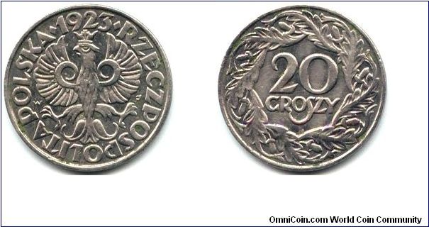 Poland, 20 groszy 1923.
