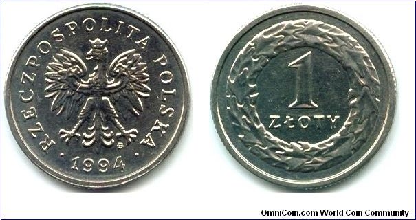 Poland, 1 zloty 1994.