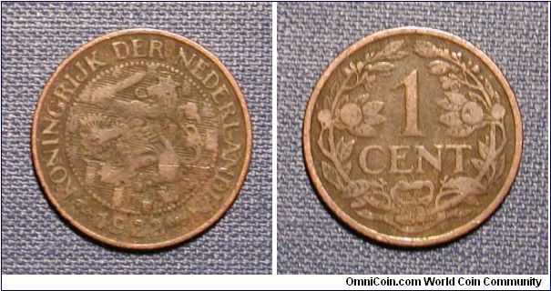 1922 The Netherlands 1 Cent