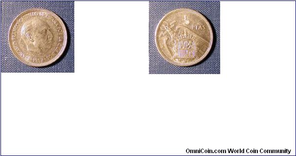 1957 Spain 5 Pesetas