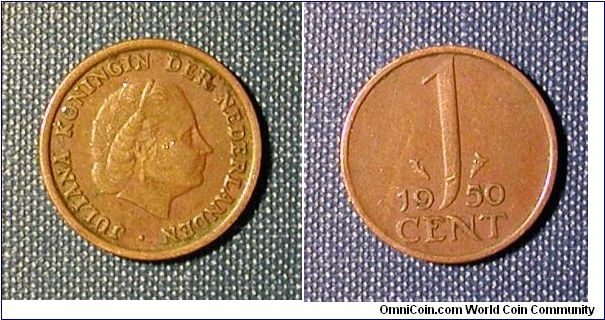 1950 The Netherlands 1 Cent