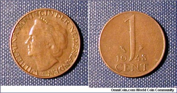 1948 The Netherlands 1 Cent