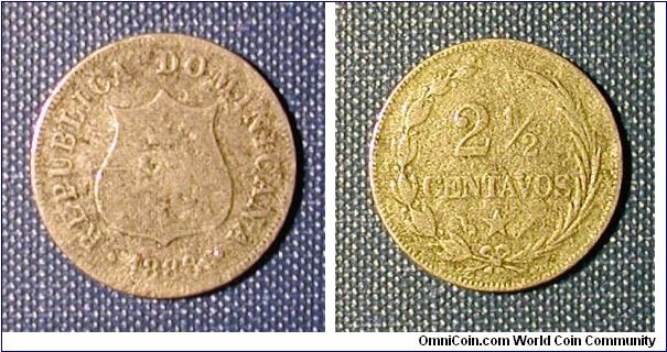 1888 Dominican Republic 2 1/2 Centavos