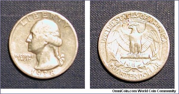 1938-S Washington Quarter