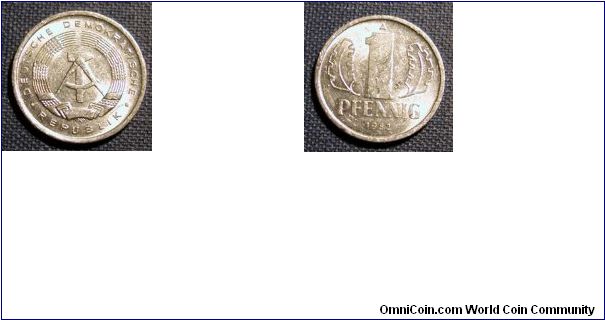 1982 Germany 1 Pfennig