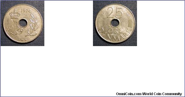 1974 Denmark 25 Ore