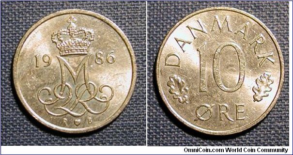 1986 Denmark 10 Ore