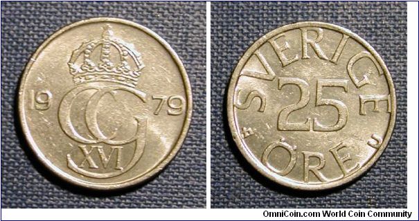 1979 Sweden 25 Ore