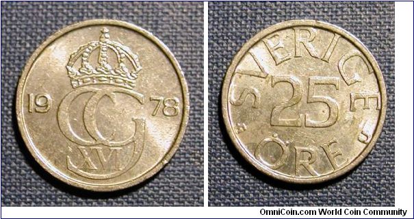 1978 Sweden 25 Ore