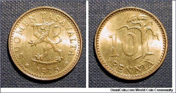 1975 Finland 10 Pennia