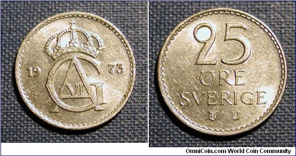 1973 Sweden 25 Ore