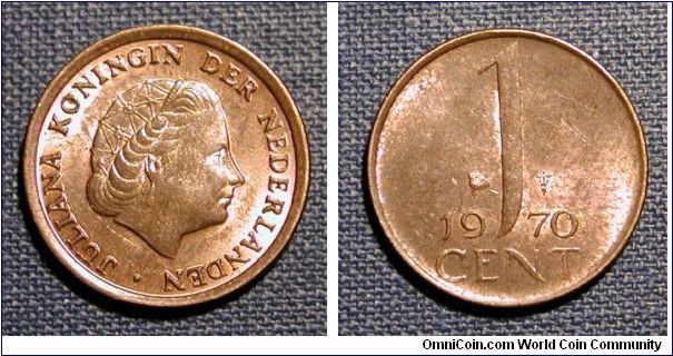 1970 The Netherlands 1 Cent