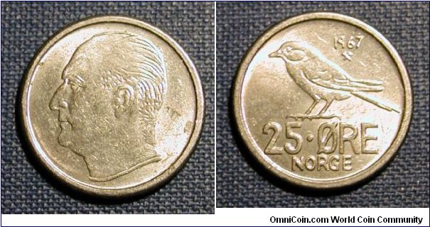 1967 Norway 25 Ore