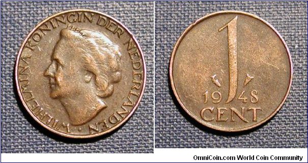1948 The Netherlands 1 Cent