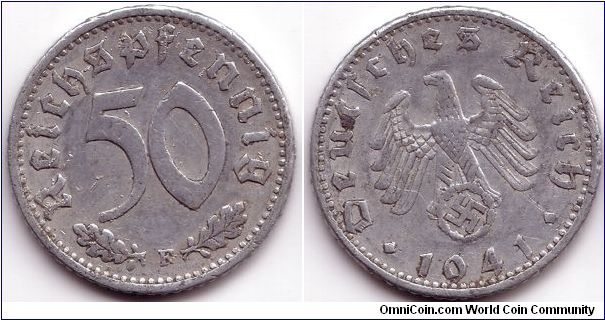 50 Reichspfennig, 1941, F