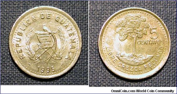 1995 Guatemala 5 Centavos