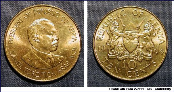 1994 Kenya 10 Cents