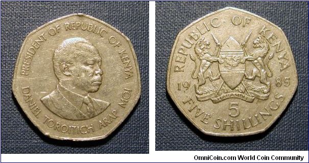 1985 Kenya 5 Shillings