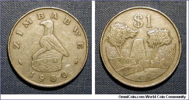 1980 Zimbabwe 1 Dollar