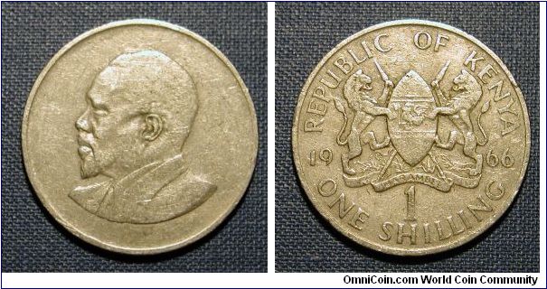 1966 Kenya 1 Shilling