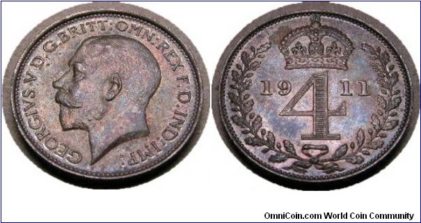 1911 Proof 4 pence