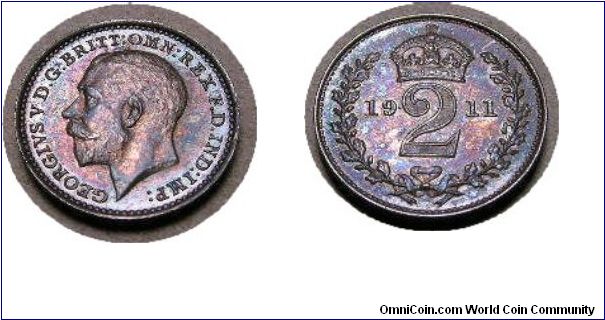 1911 Proof 2 pence