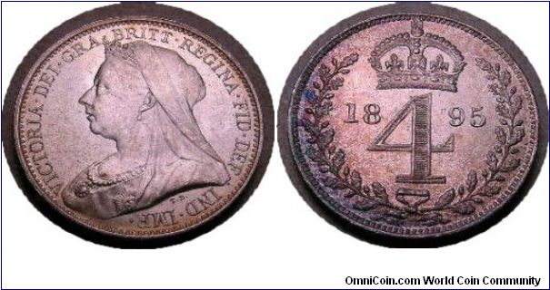1895 maundy 4 pence