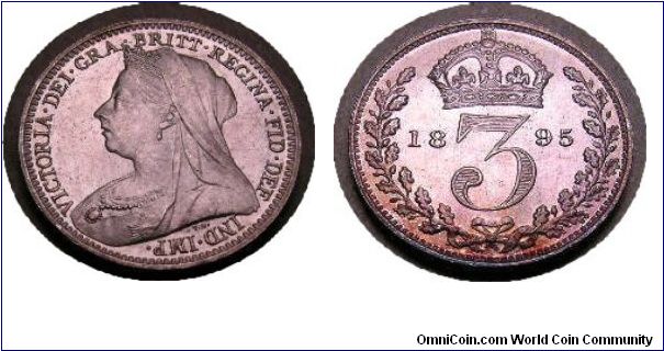 1895 maundy 3 pence