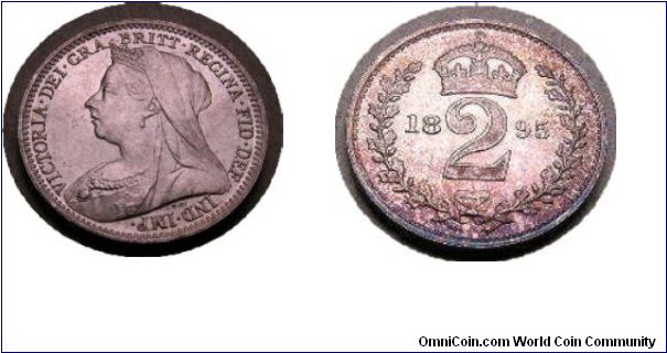 1895 maundy 2 pence