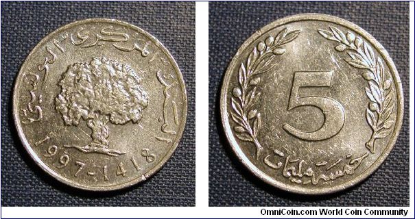 1997 Tunisia 5 Millim