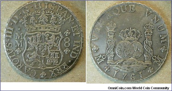 1761 Mexico 8 reale