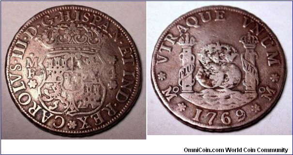 1769 Mexico 4 reale - extremely rare variety 4 - 10 known