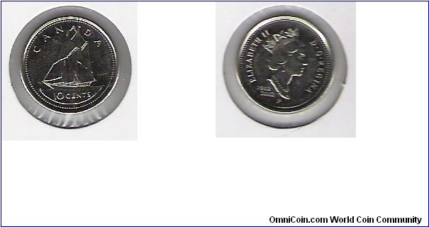 Canada 10 cents 2002