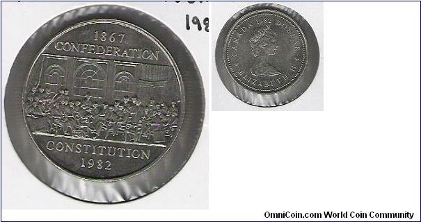 Canada nickel dollar 1982
