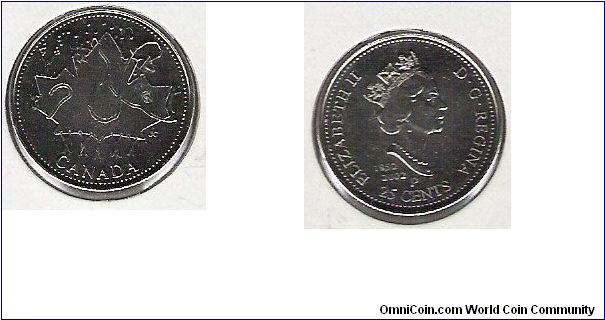 Canada 25 cents 2002