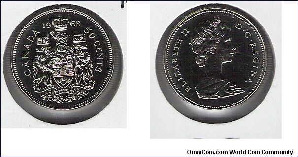 Canada 50 cents 1968
