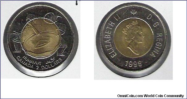 Canada 2 dollars 1996