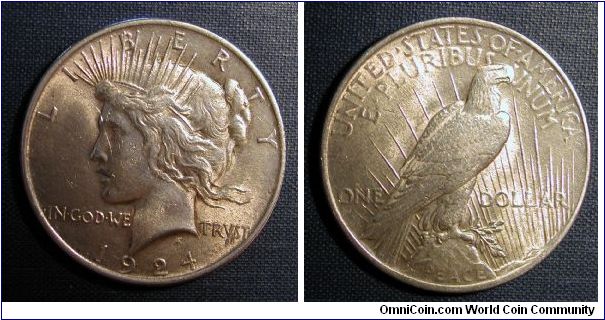 1924 Peace Dollar