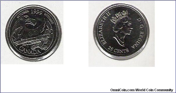 Canada 25 cents October